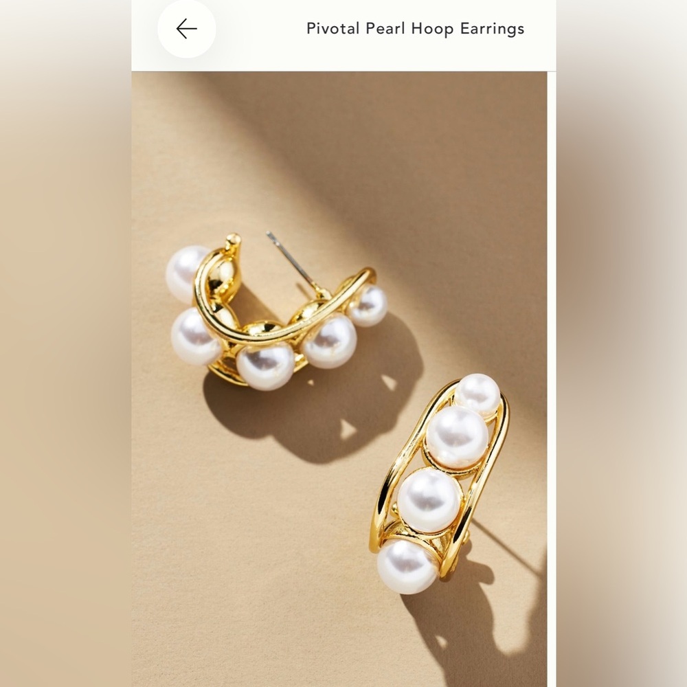Pivot Pearl Hoop Earrings
